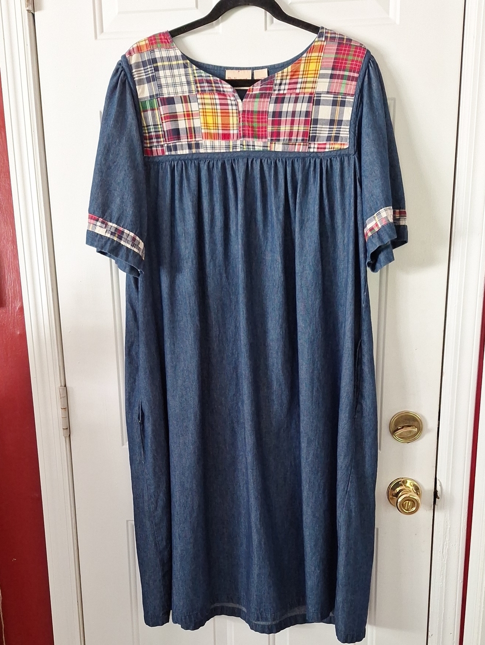 Vermont Country Store Blue Denim Midi Dress